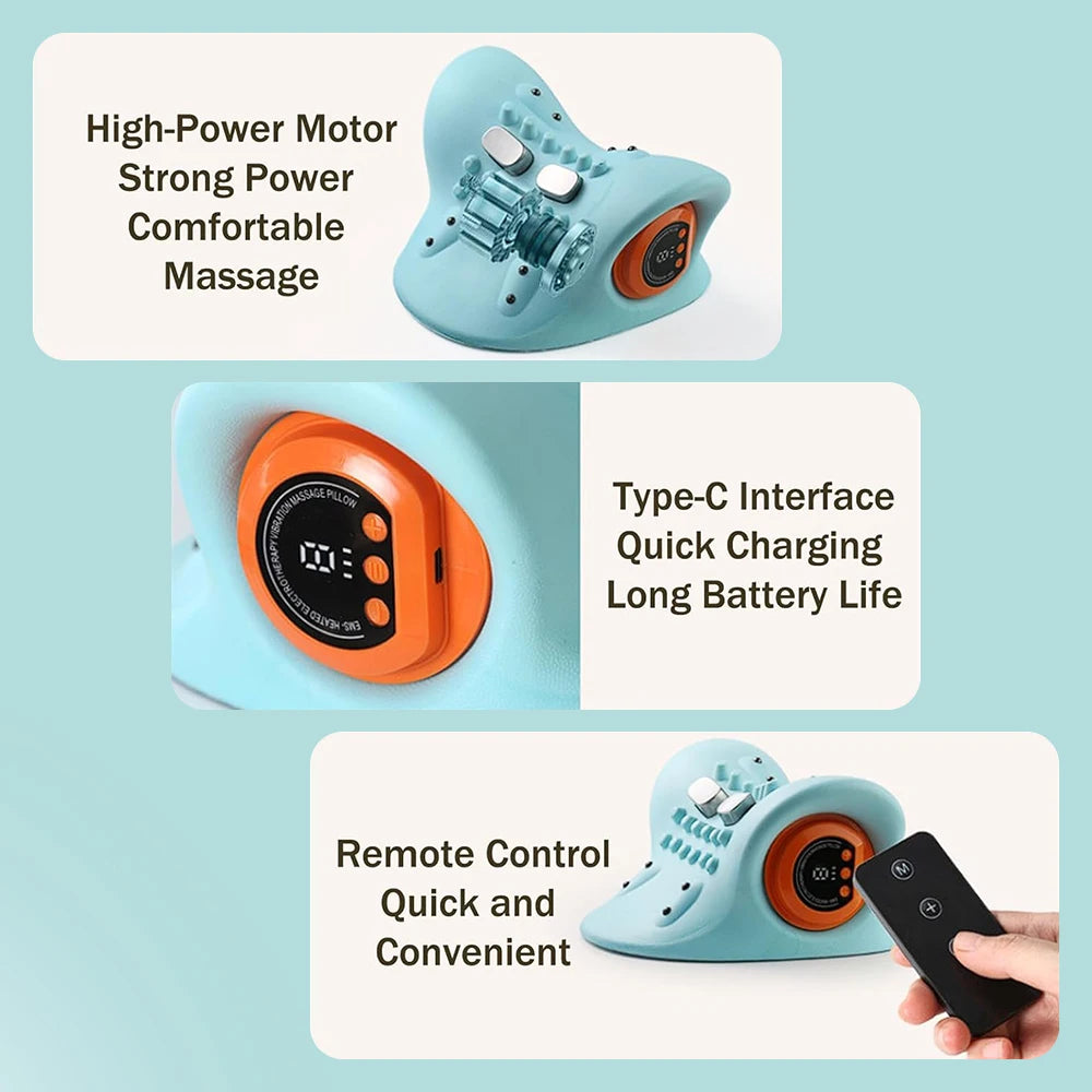 CerviPro™ EMS Heated Neck Traction Pillow